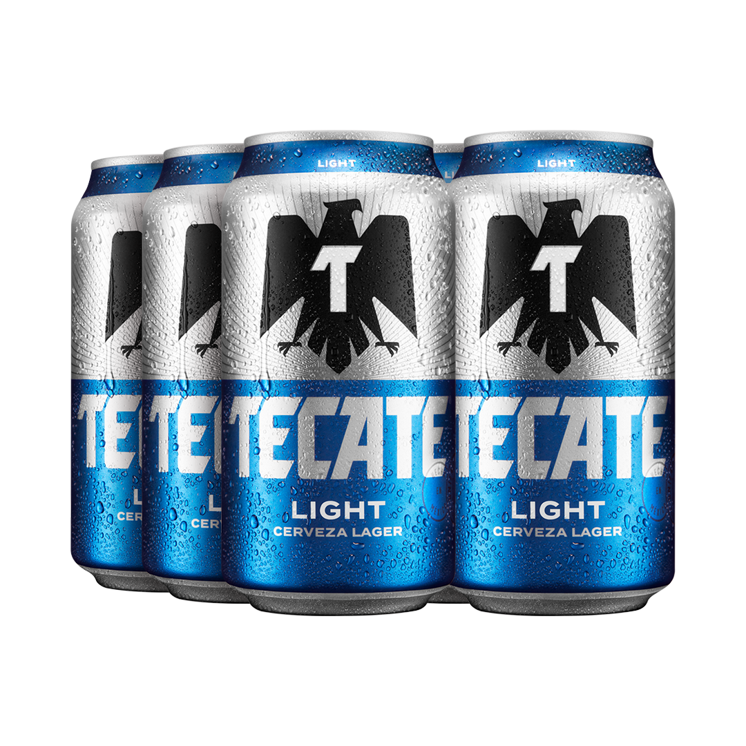 Six Pack Tecate Light en lata.